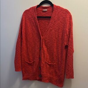 Women’s Red cardigan J.Jill size xl salmon/red color